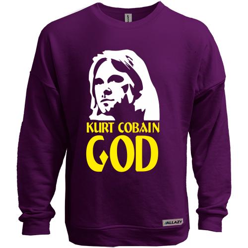 Світшот без начісу Kurt Cobain is god