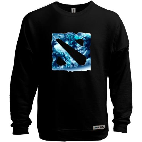 Світшот без начісу Dota 2 Blue logo