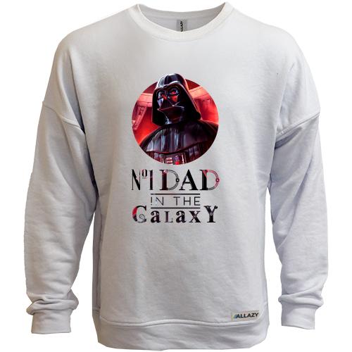Світшот без начісу №1 dad in the galaxy