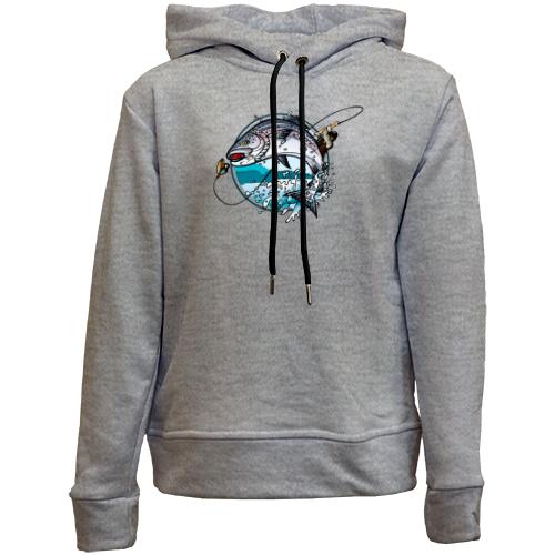 Детский худи без флиса Fishing round art