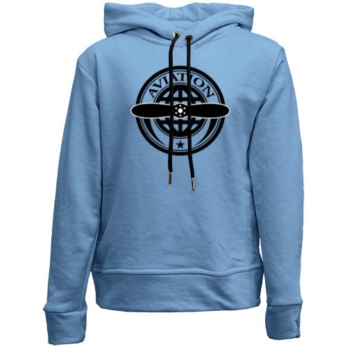 Дитячій худі без флісу Aviation club