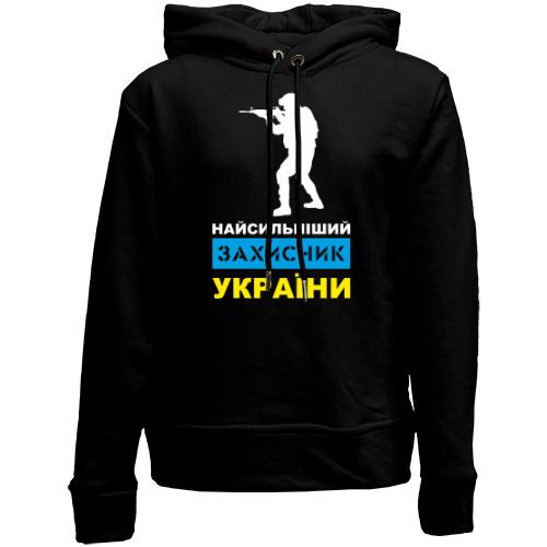 Дитячій худі без флісу Найсильніший захисник України