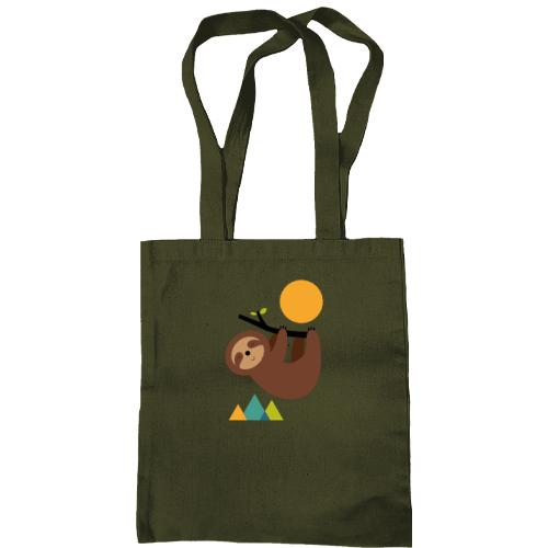 Сумка шоппер с ленивцем