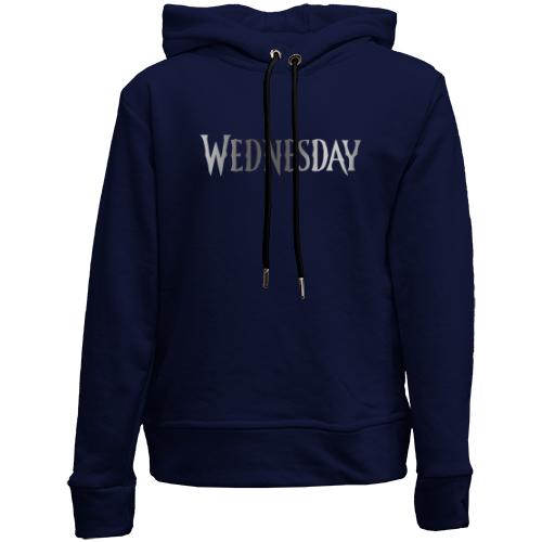 Дитячій худі без флісу Wednesday лого