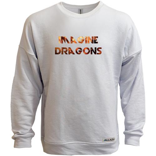 Світшот без начісу Imagine Dragons (вогняний дракон)