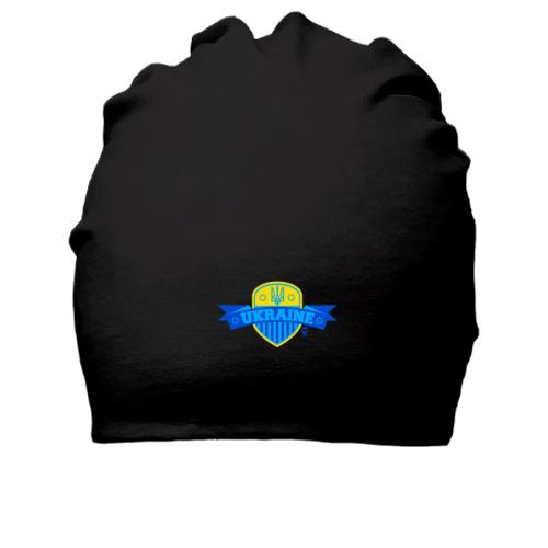 Хлопковая шапка Ukraine (со щитом)