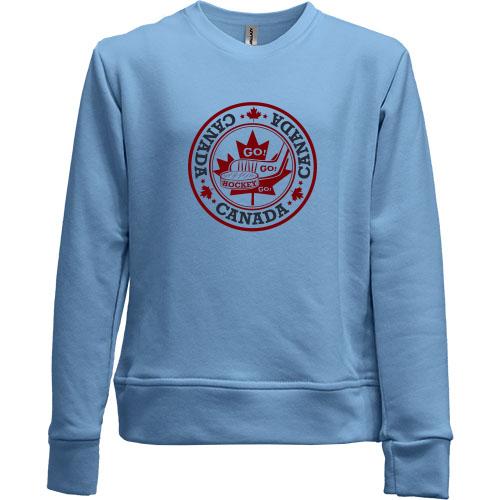 Дитячий світшот без начісу canada hockey go go go