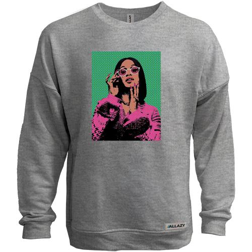 Світшот без начісу з Cardi B (поп-арт)