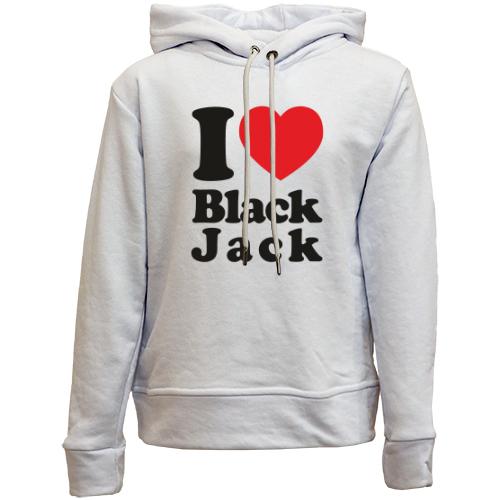 Детский худи без флиса I love Black Jack