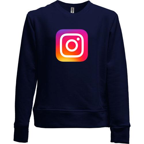 Детский свитшот без начеса с логотипом Instagram