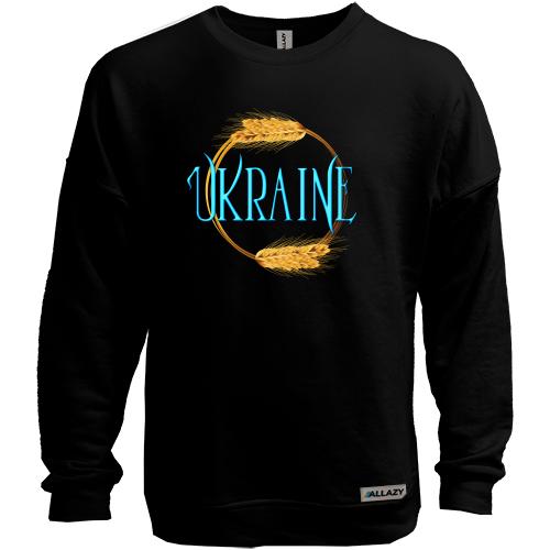 Свитшот без начеса Ukraine (кольцо из колосков)