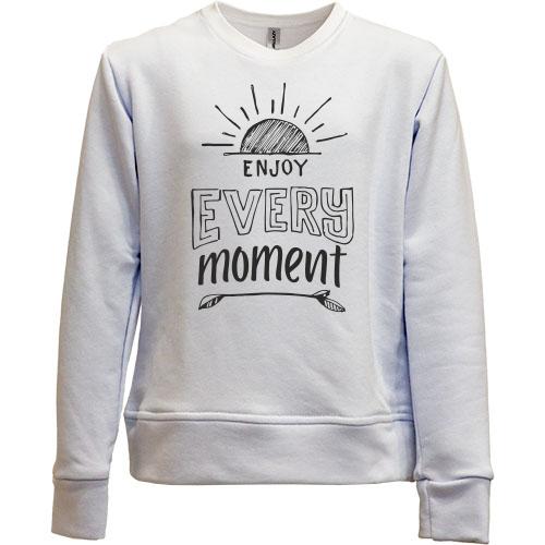 Дитячий світшот без начісу Enjoy every moment