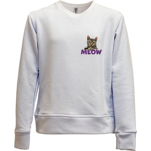 Детский свитшот без начеса Meow (mini)