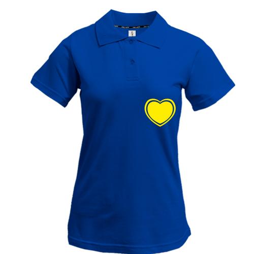 Жіноча футболка-поло Серце 2