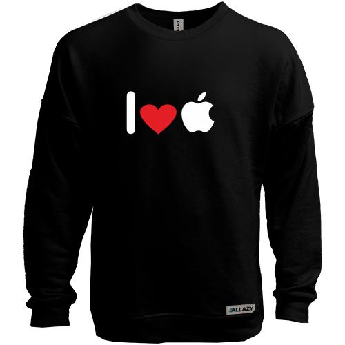 Світшот без начісу I love apple