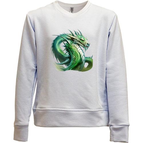 Детский свитшот без начеса Green Dragon Art
