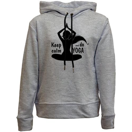 Дитячій худі без флісу Keep Calm an Do Yoga