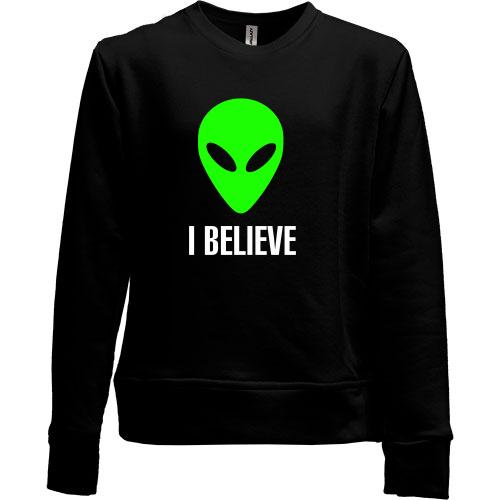 Детский свитшот без начеса I BELIEVE