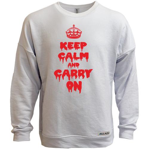 Свитшот без начеса KEEP CALM (Helloween style)