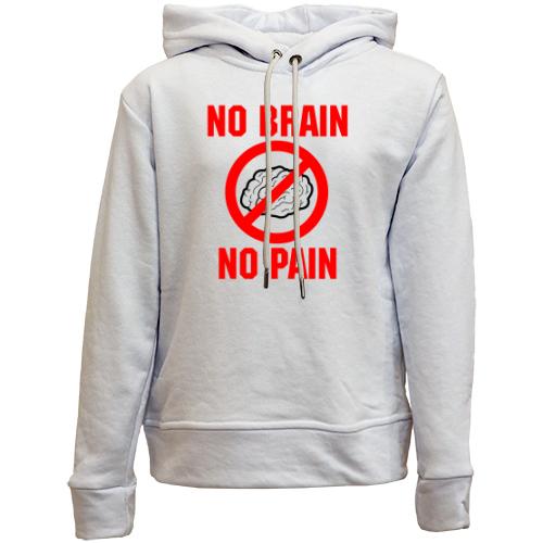 Детский худи без флиса No brain - no pain