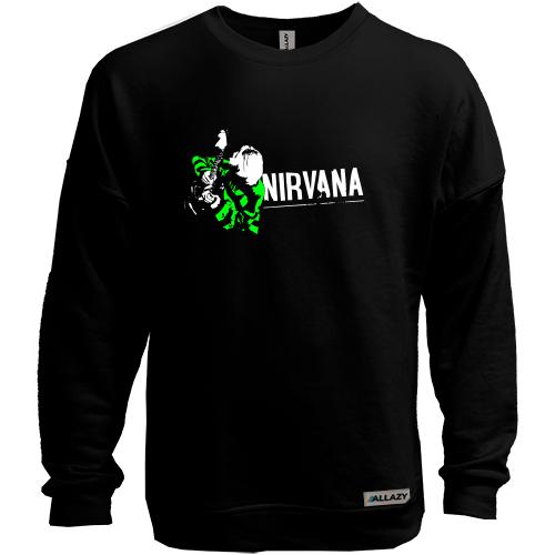 Світшот без начісу Курт Nirvana Black