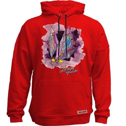 Худи без начеса lorem ipsum butterfly