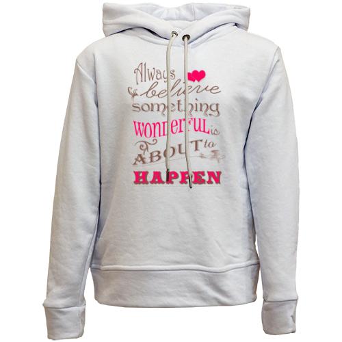 Детский худи без флиса Always believe...
