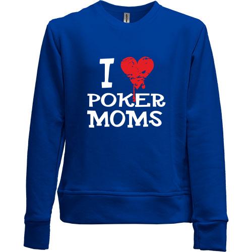 Детский свитшот без начеса Poker I love moms