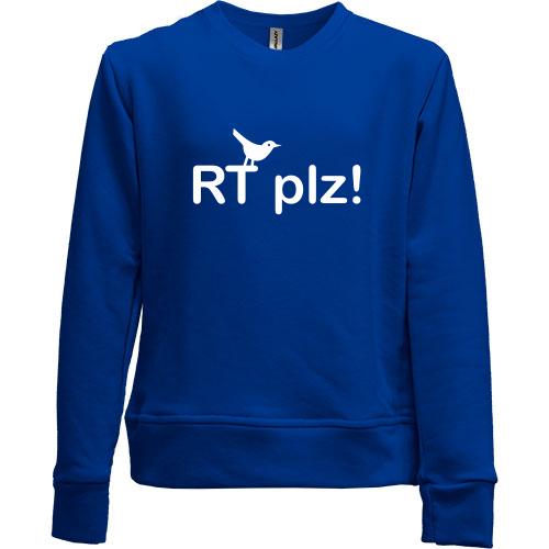 Дитячий світшот без начісу Twitter RT PLZ!