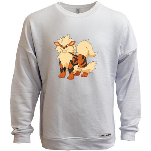 Світшот без начісу з покемоном Арканайн (Arcanine)