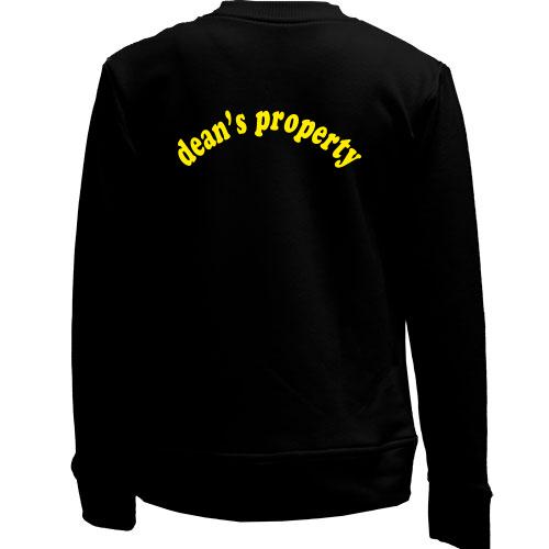Дитячий світшот без начісу з написом Dean's property