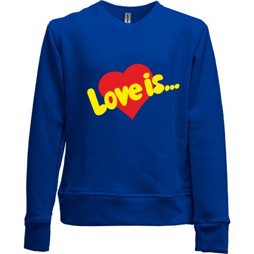 Дитячий світшот без начісу Love is ... (2)