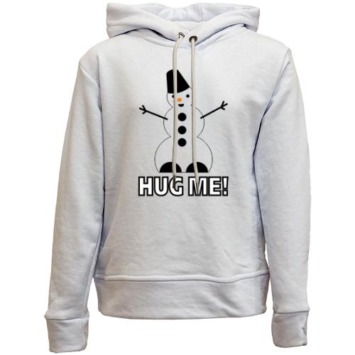 Детский худи без флиса со снеговиком Hug me!