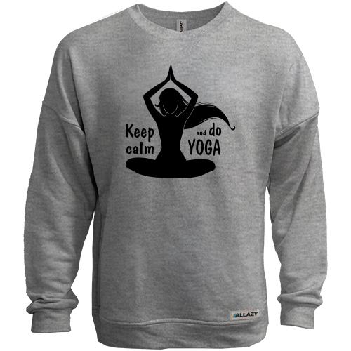 Світшот без начісу Keep Calm an Do Yoga