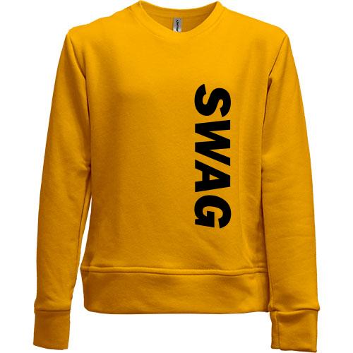Детский свитшот без начеса Swag вертикаль