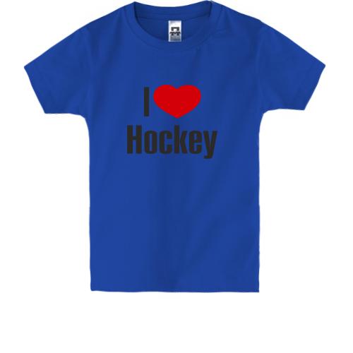 Дитяча футболка Я люблю хоккей