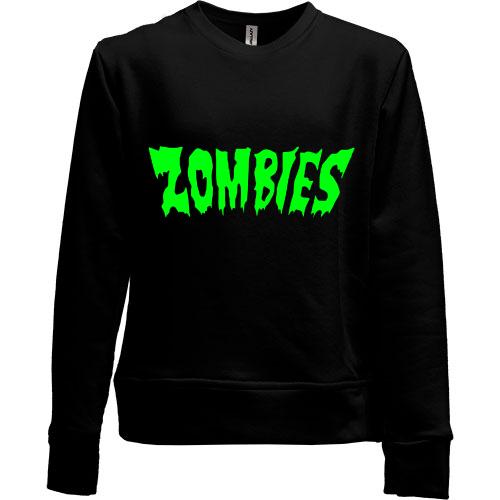 Дитячий світшот без начісу  з написом Zombies