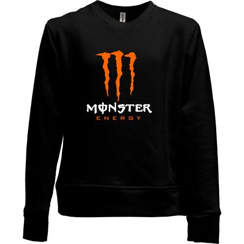 Дитячий світшот без начісу Monster energy (orange)