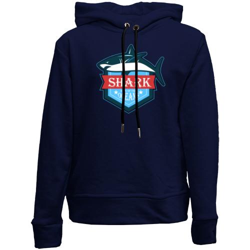 Детский худи без флиса Shark king of the oceans