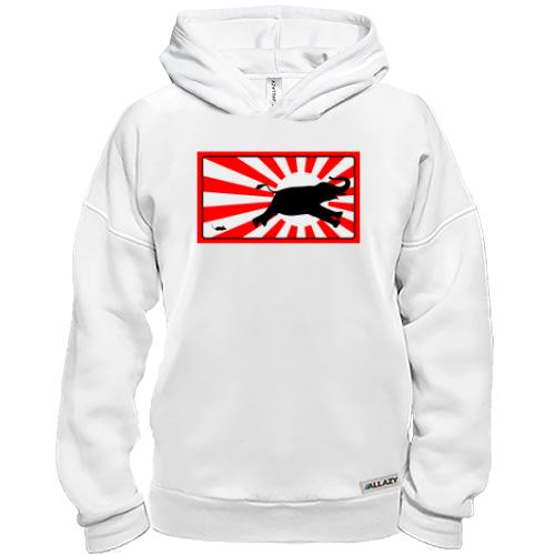 Худи BASE с крысей бегущей за слоном