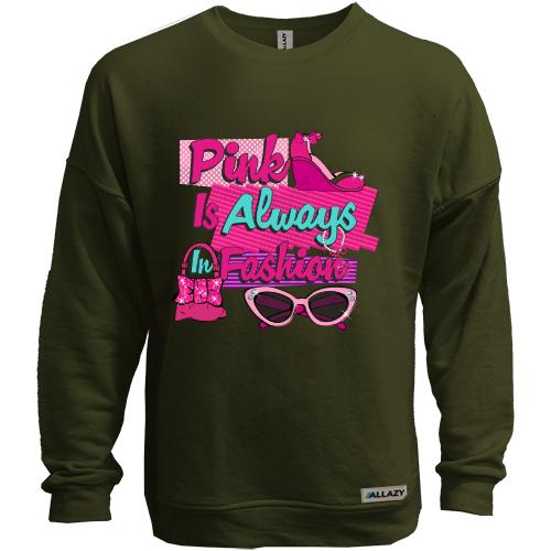 Світшот без начісу Pink is always in fashion