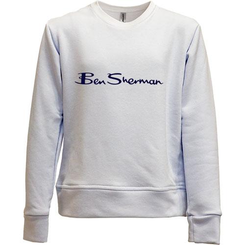 Дитячий світшот без начісу Ben Sherman біла