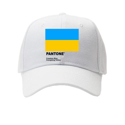 Дитяча кепка PANTONE Freedom blue, energizing yellow