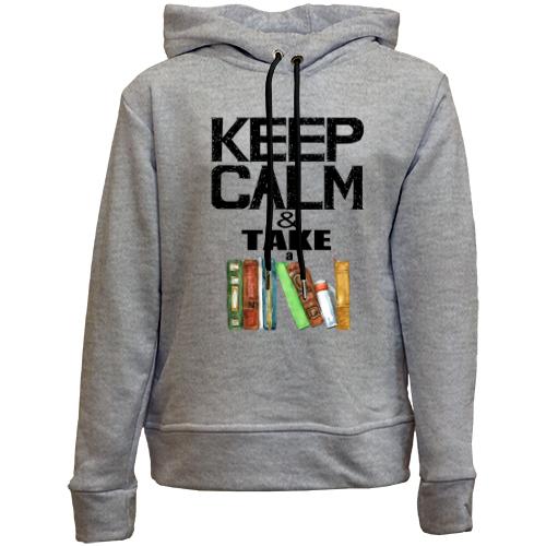 Дитячій худі без флісу Keep calm & take book