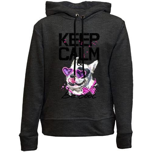 Детский худи без флиса с Бульдогом 