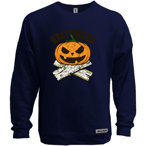 Свитшот без начеса с тыквой Halloween