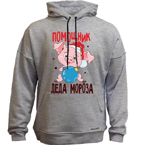Худи без начісу з написом 