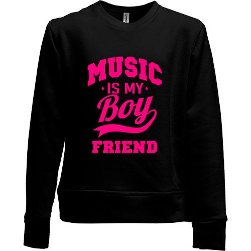 Дитячий світшот без начісу Music is my boyfriend