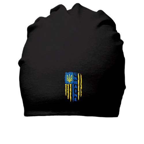Хлопковая шапка со стилизованным флагом Украины