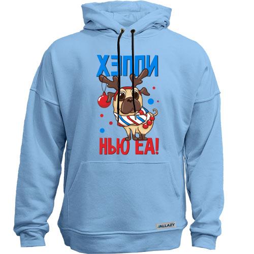 Худи без начісу з написом 